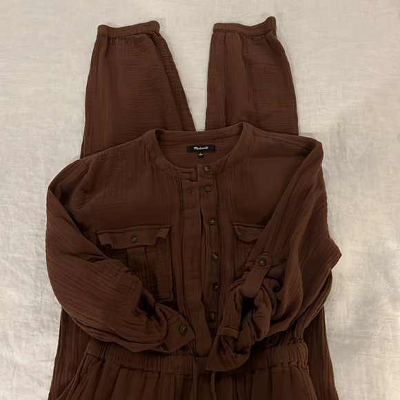 MADEWELL Women's Brown Full Length Jumpsuit Size 2 - Picture 4 of 4